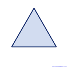 A triangle illustrating the number three
