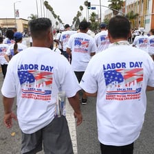 A Labor Day parade honoring workers