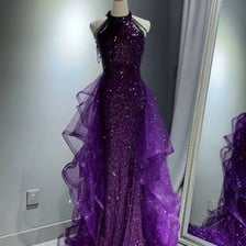 A formal dress suitable for a prom.