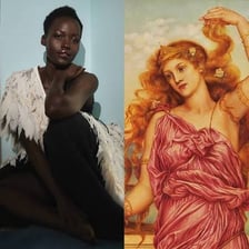 Lupita Nyong'o portraying Helen of Troy in The Odyssey