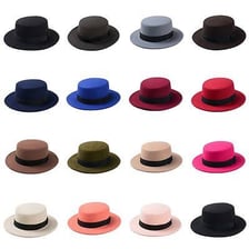 A bowler hat beside a boater hat