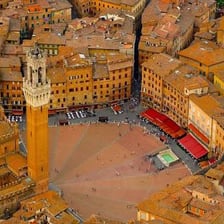 The Piazza del Campo in Siena, Italy