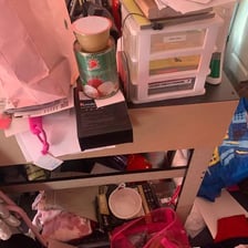 A cluttered, untidy room illustrating sloppiness
