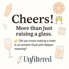 People raising their glasses during a celebratory toast.