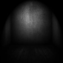 An interior room shown without its lights on.