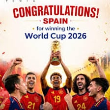 Spain’s national football team celebrating a World Cup win