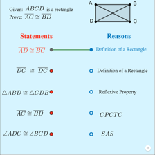 A geometry diagram accompanied by a written proof of a theorem.