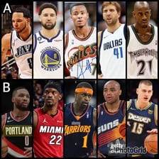 Two labeled sports squads representing Team A and Team B.