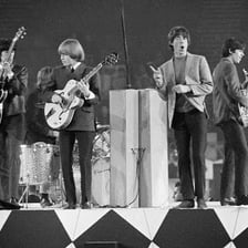 The Rolling Stones performing “(I Can’t Get No) Satisfaction.”