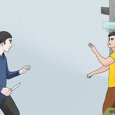 An illustration showing one person removing a weapon from another person.
