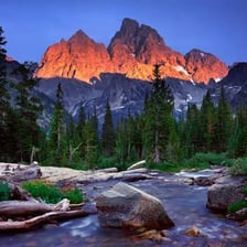 The jagged peaks of the Teton Range in Wyoming.