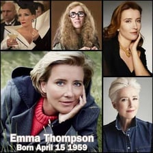 A portrait of actress Emma Thompson.