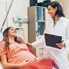 An obstetrician-gynecologist working in a maternity ward