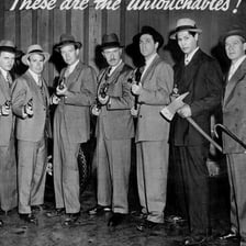 A portrait of Eliot Ness, the law-enforcement agent associated with The Untouchables