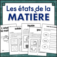 An educational illustration showing the French word “état” translated as “state.”