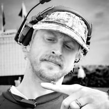 Ron Howard, the film director, on a movie set