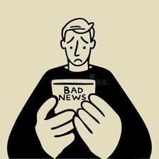 A worried person anticipating something unpleasant