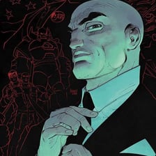 Lex Luthor portrayed as Superman’s bald comic-book nemesis.
