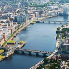 A view of Limerick, Ireland, along the River Shannon