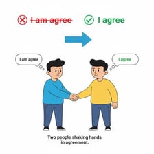 Two people in conversation expressing agreement.