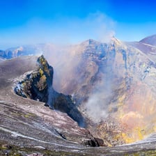 The volcanic summit of Mount Etna in Sicily.