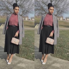 A person wearing ordinary, fully covering clothing.