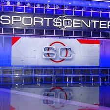 The ESPN SportsCenter program set and branding.