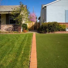 A clearly marked line separating two areas.