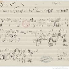 A handwritten musical score representing a major composition