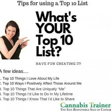A ranked list of ten highlighted items