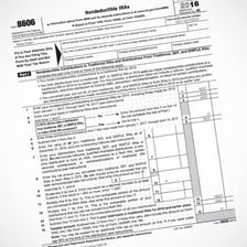 Retirement-account paperwork and documents.