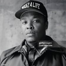 Portrait of rapper and producer Dr. Dre.