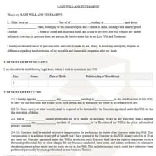 A person reviewing a legal will concerning an inheritance