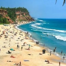 A beach along Goa’s southwestern Indian coast