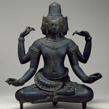 A small statue used as an object of religious reverence