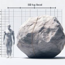 A person standing beside a very large boulder for scale.