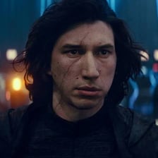 Kylo Ren wearing his distinctive black mask and robes