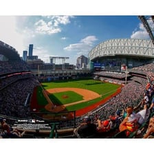 A Houston Astros baseball player at Minute Maid Park