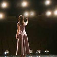 An actor delivering a solo speech during an audition