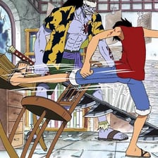 A scene from the animated series One Piece.