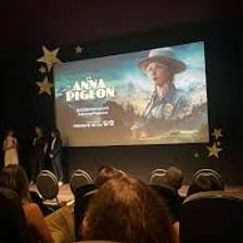 A television screen presenting the premiere of a new series