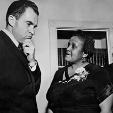 A historical photograph of journalist Ethel Payne