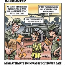 An illustration representing a military psychological-operations campaign