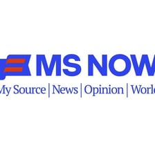 The logo of the MS NOW cable news network.