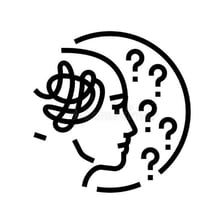 A speaker pausing hesitantly while talking