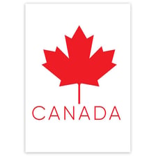 The red-and-white Canadian flag with its central maple leaf