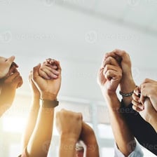 People showing support for a team or cause.