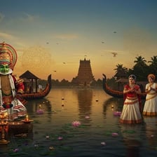 A cultural scene in Kerala, India