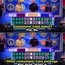 A quiz contestant reacting to being told that a guess was nearly correct.