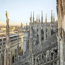 Milan skyline featuring the Duomo cathedral